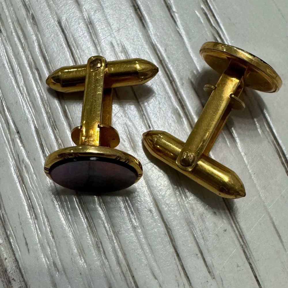 Gold and Black Cufflinks Set
